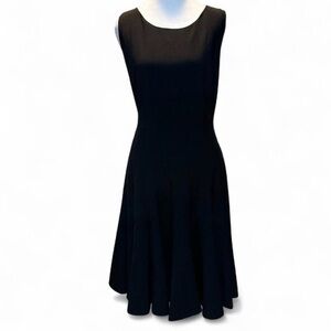 Calvin Klein Black Midi Pleated Dress Size 12. P-P 20” Length 40”
